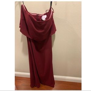 Size 10 Hayley Paige Occasions Burgundy Dress